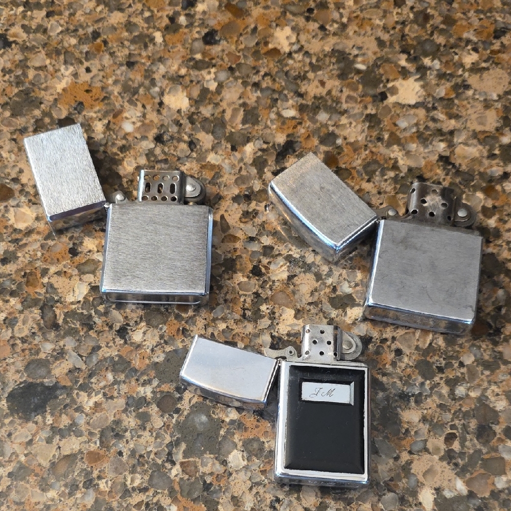 3 Vintage Lighters 2 Are Zippo One With Close Top Is Not Untested